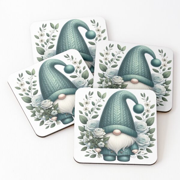 Item preview, Gnome rose illustration of a whimsical character similar to a gnome with a long pointy  textured sticker designed and sold by Aonsnoopy.