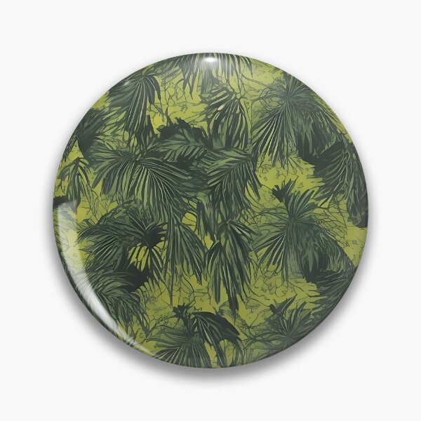 Item preview, Exotic jungle pattern palm leaves in various shades of green jungle designed and sold by Frostquest.
