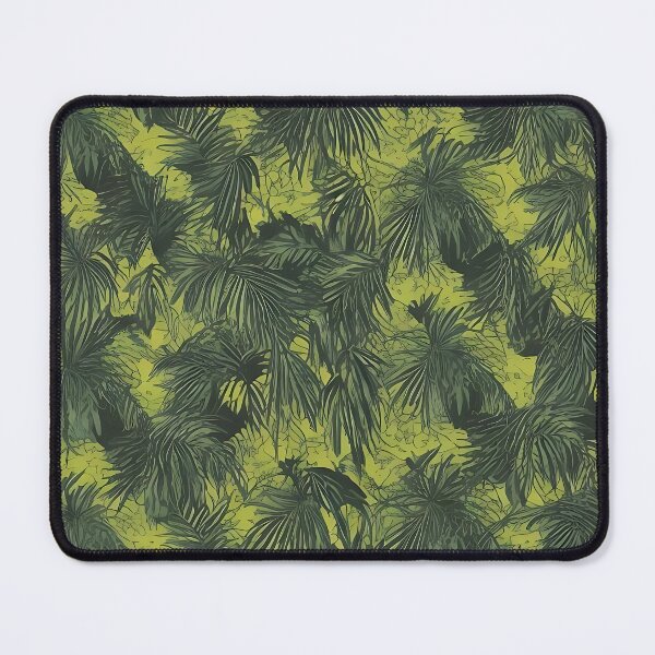 Item preview, Exotic jungle pattern palm leaves in various shades of green jungle designed and sold by Frostquest.
