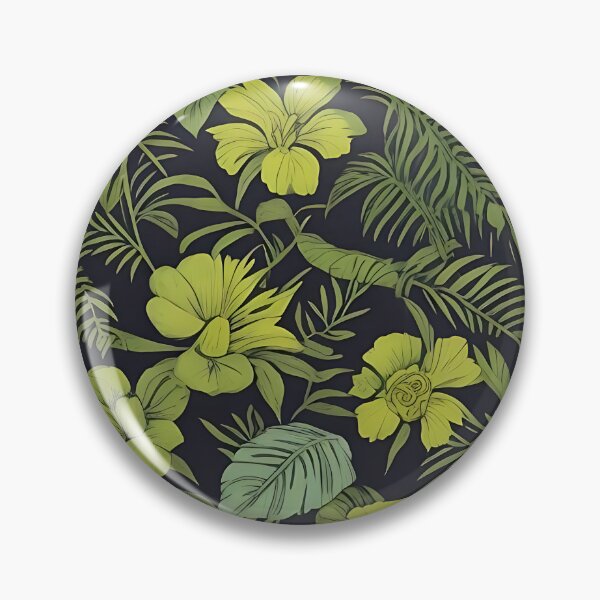 Item preview, Exotic jungle pattern palm leaves in various shades of green jungle designed and sold by Frostquest.