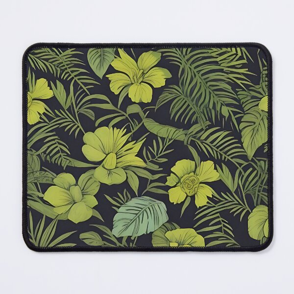 Item preview, Exotic jungle pattern palm leaves in various shades of green jungle designed and sold by Frostquest.