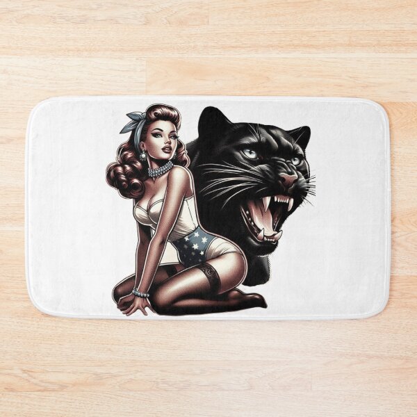 Item preview, “Feminine power incarnate: a woman and her black panther” designed and sold by CHRIST5000.