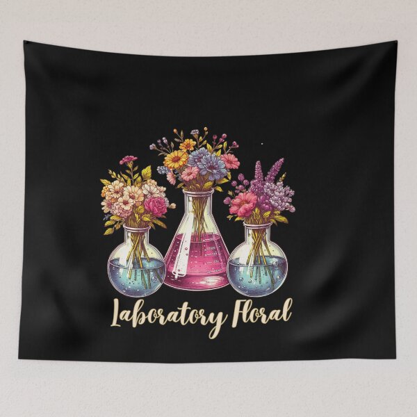 Item preview, Laboratory , Floral Beakers Chemistry Lab Scientist Gift, Chemist Medical Lab Tech Technician water Colors , Biology Teacher designed and sold by MotivaChic.