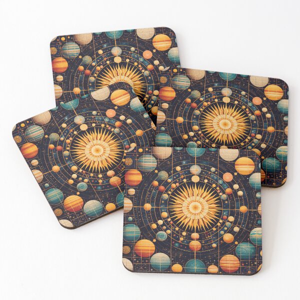 Item preview, Radiant Orbs Navigating Through the Ancient Solar Map designed and sold by ArtComixHaven.