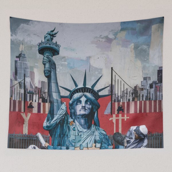 Item preview, Statue Of Liberty Stencil Graffiti designed and sold by Bomax121.