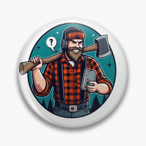 Item preview, Funny sticker with a lumberjack designed and sold by Pablos2224.