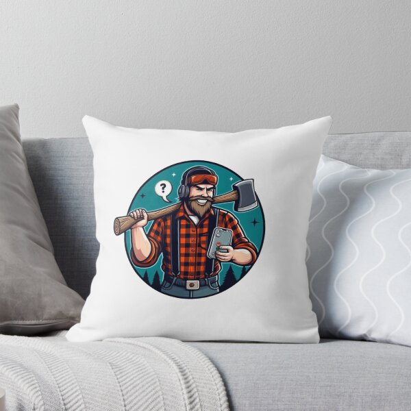 Item preview, Funny sticker with a lumberjack designed and sold by Pablos2224.