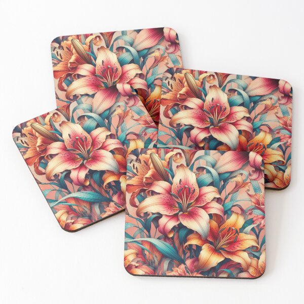 Item preview, Lush Blooms A Tapestry of Tiger Lilies Intertwined designed and sold by ArtComixHaven.