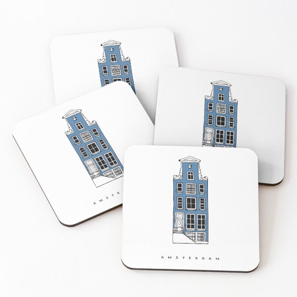 Item preview, Blue Old House, Amsterdam, Netherlands. Build your collection. designed and sold by ArchiTania Studio.