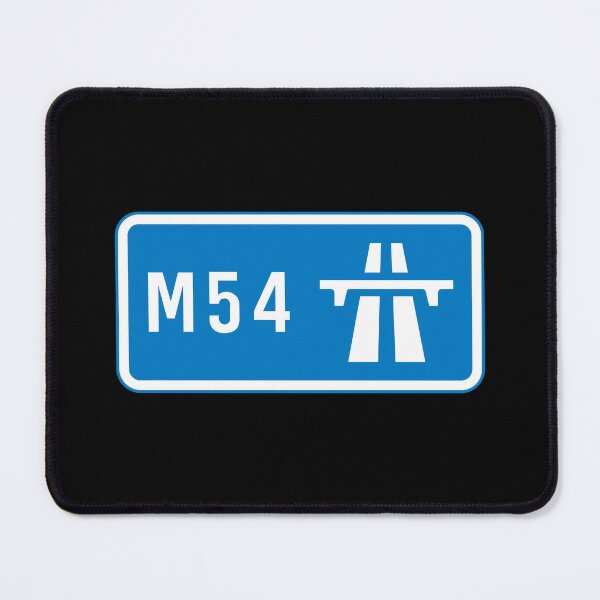 Item preview, Staffordshire, Shropshire Bound - Blue M54 Motorway Sign designed and sold by WilliamsonMedia.