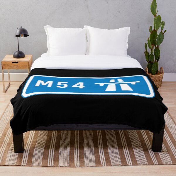 Item preview, Staffordshire, Shropshire Bound - Blue M54 Motorway Sign designed and sold by WilliamsonMedia.