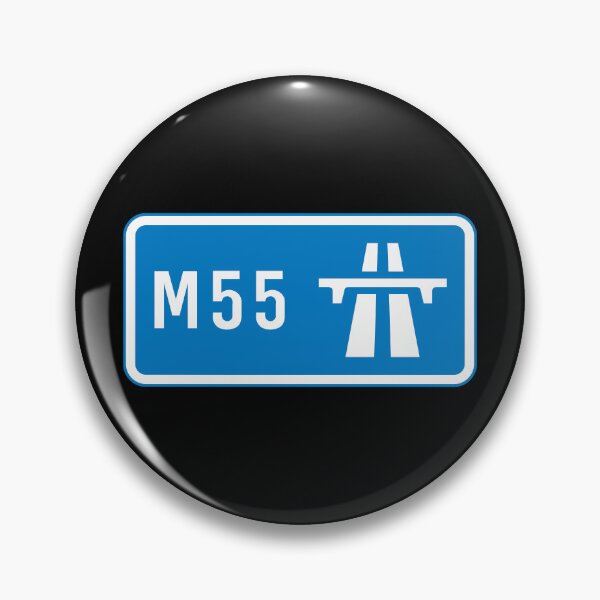 Item preview, Preston to Blackpool Bound - Blue M55 Motorway Sign designed and sold by WilliamsonMedia.