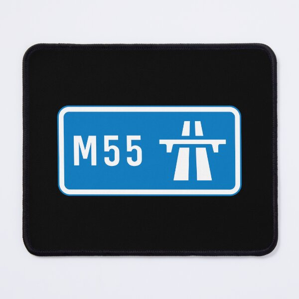 Item preview, Preston to Blackpool Bound - Blue M55 Motorway Sign designed and sold by WilliamsonMedia.