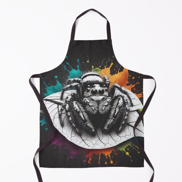 Item preview, Monochromatic Jumping Spider With Colorful Splash designed and sold by TomFrontierArt.