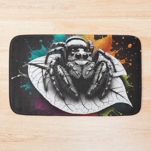 Item preview, Monochromatic Jumping Spider With Colorful Splash designed and sold by TomFrontierArt.