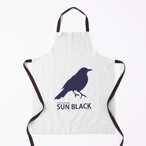 Item preview, Blackbird Silhouette Art with Literal Danish translation to Sun Black designed and sold by badlydoodled.