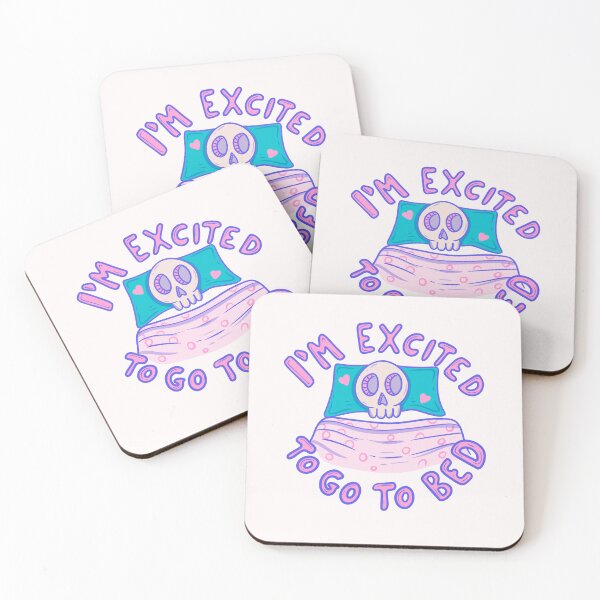 Item preview, Skeleton in Bed - Excited to Go to Sleep designed and sold by Jess.a.creates.