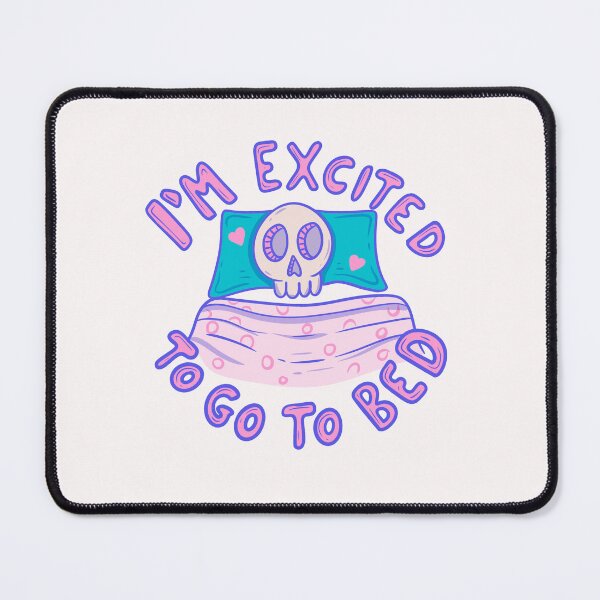 Item preview, Skeleton in Bed - Excited to Go to Sleep designed and sold by Jess.a.creates.