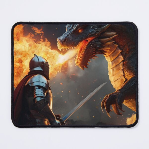 Item preview, Medieval Knight vs. Fire-Breathing Dragon designed and sold by KilianSzmid.