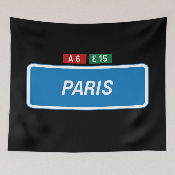 Item preview, Paris Bound - Blue A6 E15 Motorway Sign designed and sold by WilliamsonMedia.