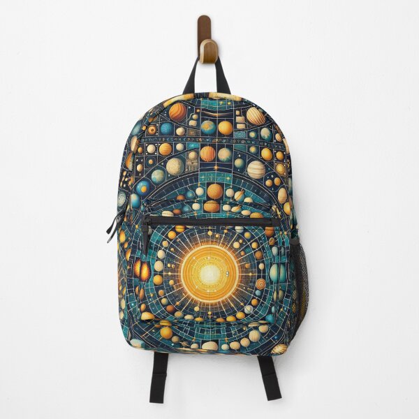 Item preview, Galactic Mandala The Sun's Gravitational Dance with Planets designed and sold by ArtComixHaven.