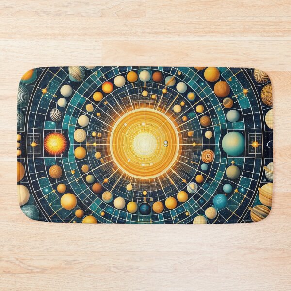 Item preview, Galactic Mandala The Sun's Gravitational Dance with Planets designed and sold by ArtComixHaven.
