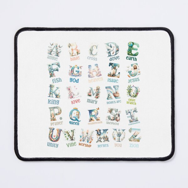 Item preview, Biblical Alphabet Letters Christian Kids I Love Jesus Typography designed and sold by millionair3.