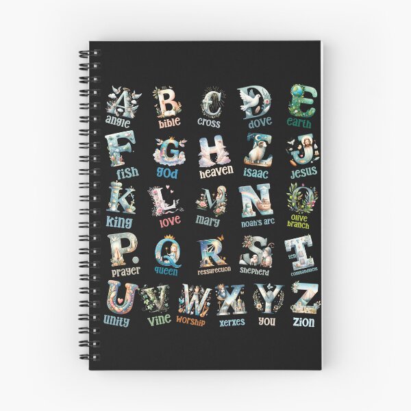 Item preview, Biblical Alphabet Letters Christian Kids I Love Jesus Typography designed and sold by millionair3.