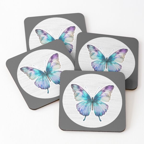 Item preview, Glasswing Butterfly Watercolor Drawing designed and sold by LivingColorful.