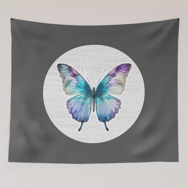 Item preview, Glasswing Butterfly Watercolor Drawing designed and sold by LivingColorful.