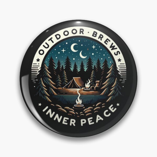 Item preview, Outdoor Brews Inner Peace | Coffee and Camping | Coffee and Camping Gift T-Shirt designed and sold by runeroge13.