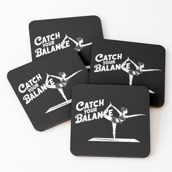 Item preview, Yoga, Woman Practicing Yoga with text ' Catch your balance' designed and sold by Tomasz  Siennicki.
