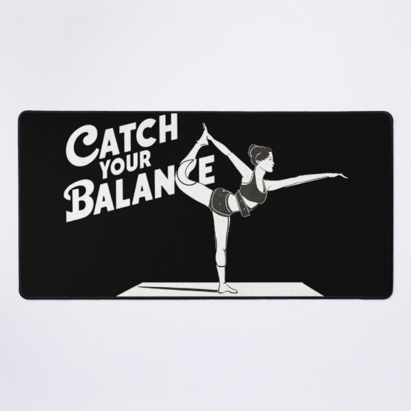 Item preview, Yoga, Woman Practicing Yoga with text ' Catch your balance' designed and sold by Tomasz Siennicki.