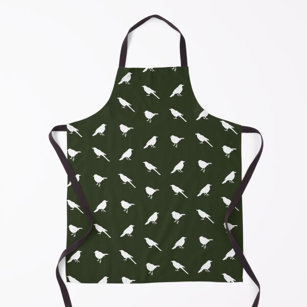 Item preview, Three bird pattern Silhouette - Magpie, Robin and Blackbird (White) designed and sold by badlydoodled.