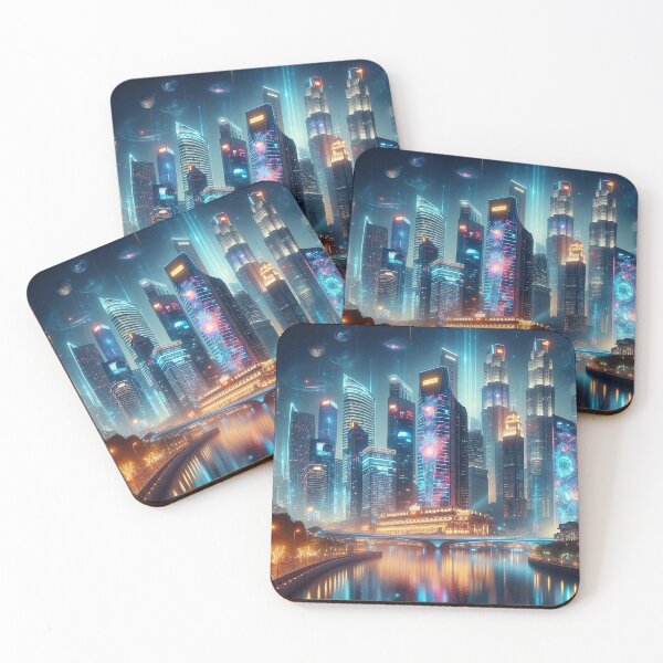 Item preview, Sea of lights of the future city designed and sold by Cerberus-Art.