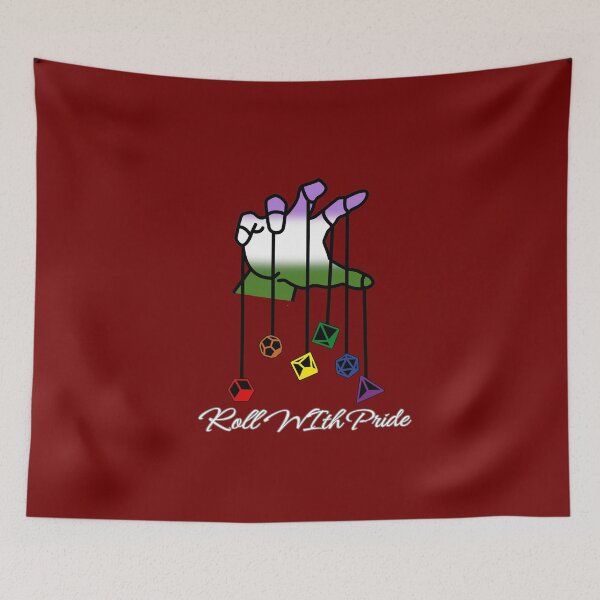 Item preview, Genderqueer DND Pride Flag, Queer "Roll With Pride" Design, Dungeon Master designed and sold by Travelslightly.