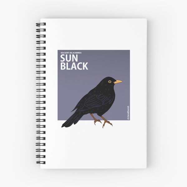Item preview, Blackbird with Literal Danish translation to Sun Black designed and sold by badlydoodled.