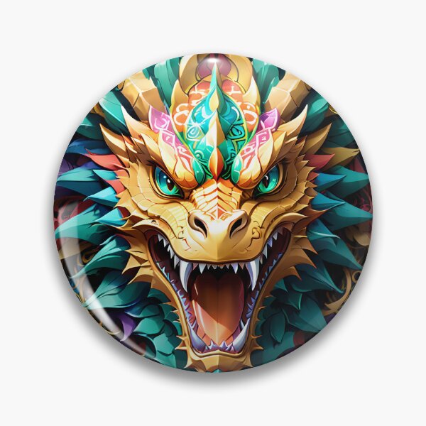 Item preview, Colorful Dragons' Head designed and sold by DigitalHeadache.