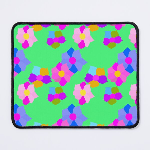 Item preview, Adorable Colorful Floral Hand Drawn on Green Background and Repeating Pattern designed and sold by Victoria Rose.