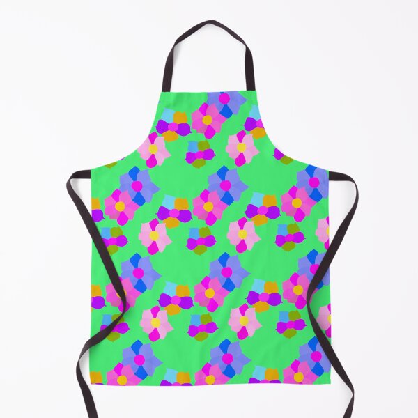 Item preview, Adorable Colorful Floral Hand Drawn on Green Background and Repeating Pattern designed and sold by Victoria Rose.