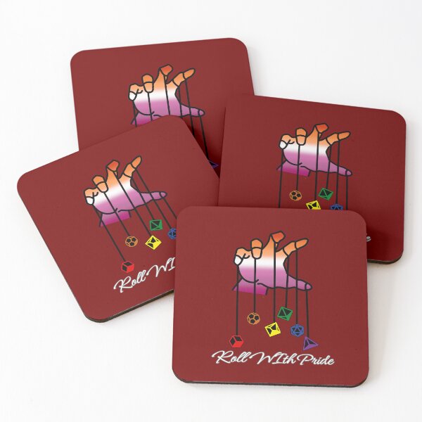Item preview, Lesbian DND Pride Flag, Lesbian "Roll With Pride" Design, Dungeon Master designed and sold by Travelslightly.
