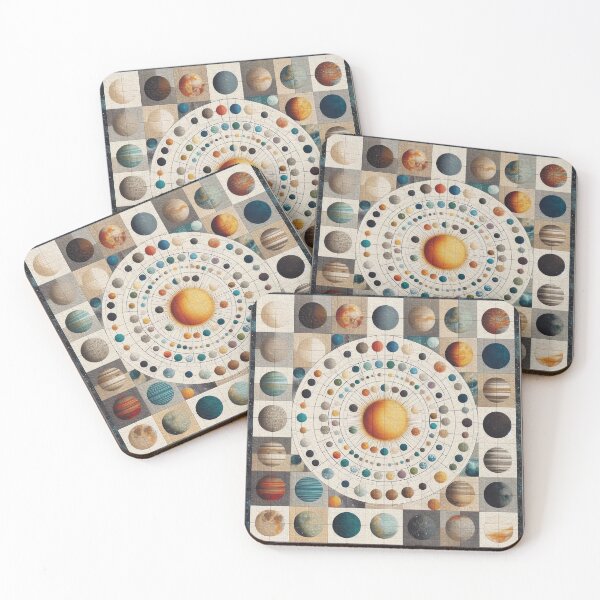 Item preview, Orbital Quilt A Textured Mosaic of Celestial Harmony designed and sold by ArtComixHaven.