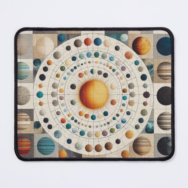 Item preview, Orbital Quilt A Textured Mosaic of Celestial Harmony designed and sold by ArtComixHaven.