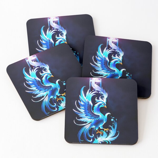 Item preview, Stylized Blue Phoenix, Ai Generated Art  designed and sold by ACC .