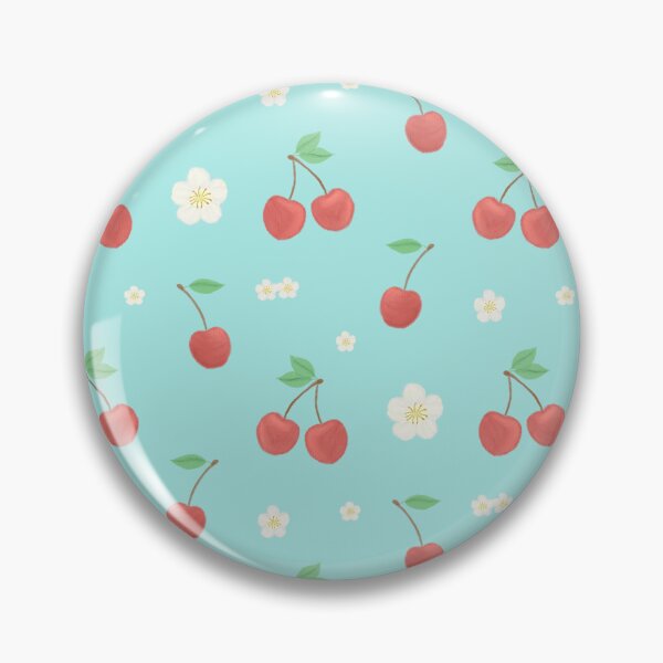 Item preview, Cerezas y flores - Azul designed and sold by Juna-Studio.