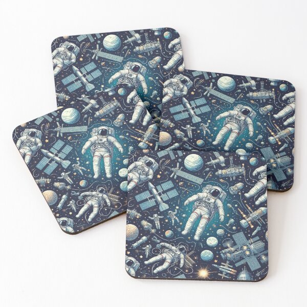 Item preview, Voyagers Adrift The Graceful Ballet of Astronauts Unbound designed and sold by ArtComixHaven.