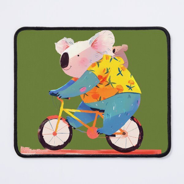 Item preview, koala bear riding bicycle designed and sold by RoadMail.