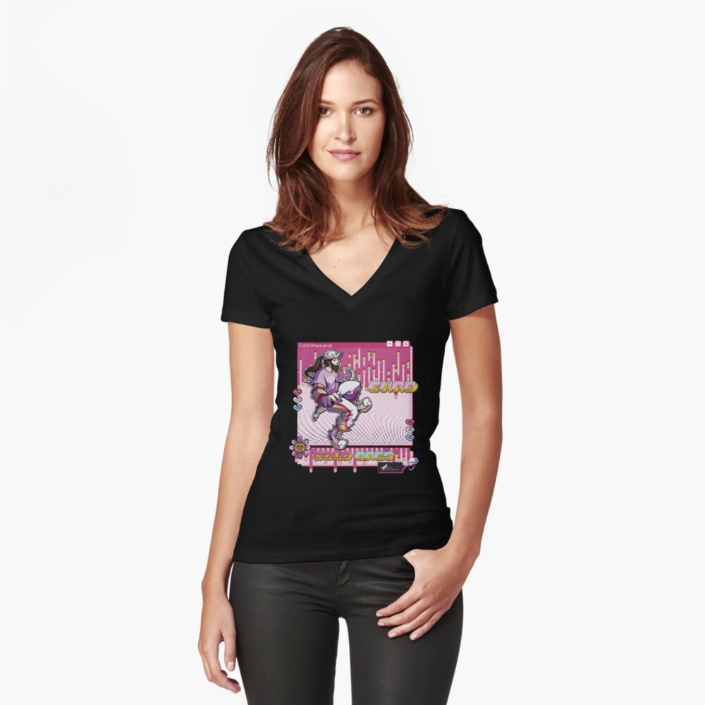 Item preview, Fitted V-Neck T-Shirt designed and sold by PixelPonderer.