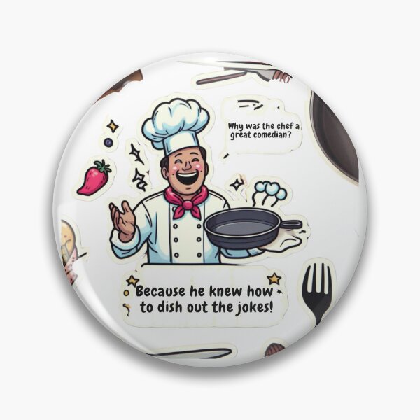 Item preview, Funny sticker with chef and joke designed and sold by Pablos2224.