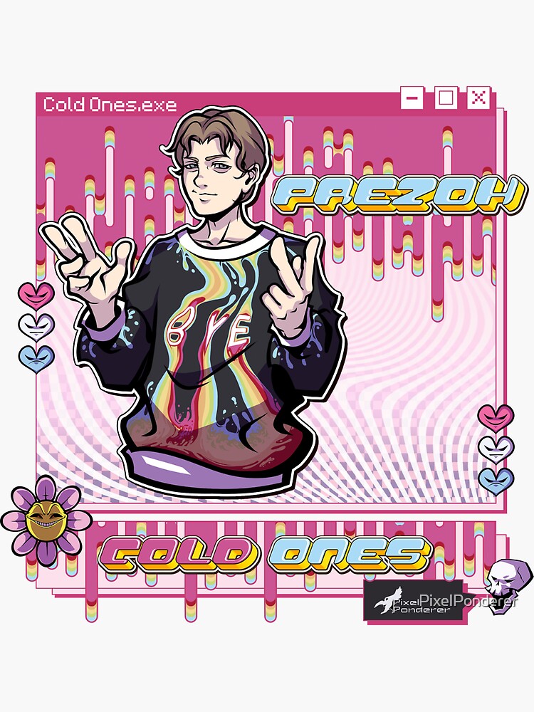 Thumbnail 3 of 3, Sticker, Cold Ones: Prezoh designed and sold by PixelPonderer.